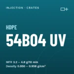 HDPE 54B04 UV – injection · crates grade from Iran, Rabin Polymer