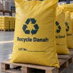 Recycle Danah recycled PE granules in yellow 25 kg bags