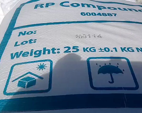 RP Compound 25 kg bag label with lot number